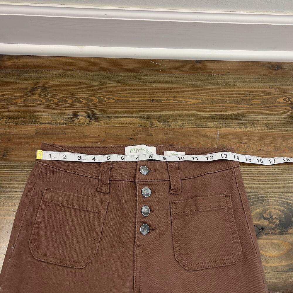 Quilted Regeneration by Celebrity Pink Women's Pant's Size 7/28 Flower Flare - Picture 5 of 8